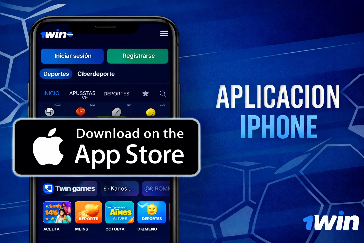 1Win App download para iOS